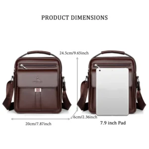 Men's Genuine Leather Crossbody Shoulder Bags - Image 13