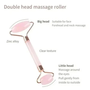 1Pcs Pink Natural Jade Roller for Face - Image 2