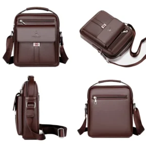 Men's Genuine Leather Crossbody Shoulder Bags - Image 20