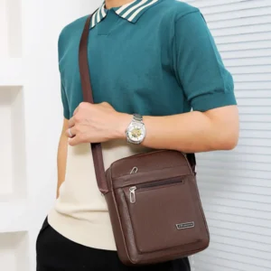 Men's Genuine Leather Crossbody Shoulder Bags - Image 26