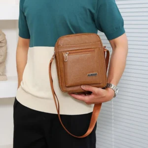 Men's Genuine Leather Crossbody Shoulder Bags - Image 27