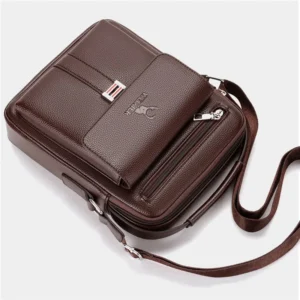Men's Genuine Leather Crossbody Shoulder Bags - Image 16