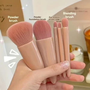 5Pcs Portable Makeup Brush Set - Image 2