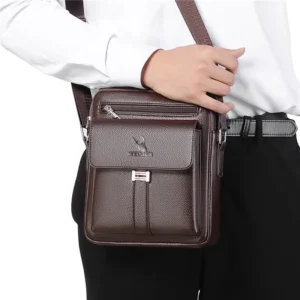 Men's Genuine Leather Crossbody Shoulder Bags - Image 5