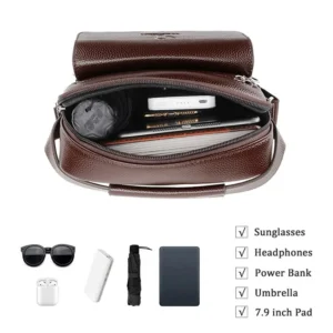 Men's Genuine Leather Crossbody Shoulder Bags - Image 19