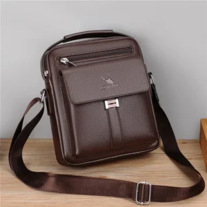 Men's Genuine Leather Crossbody Shoulder Bags - Image 2